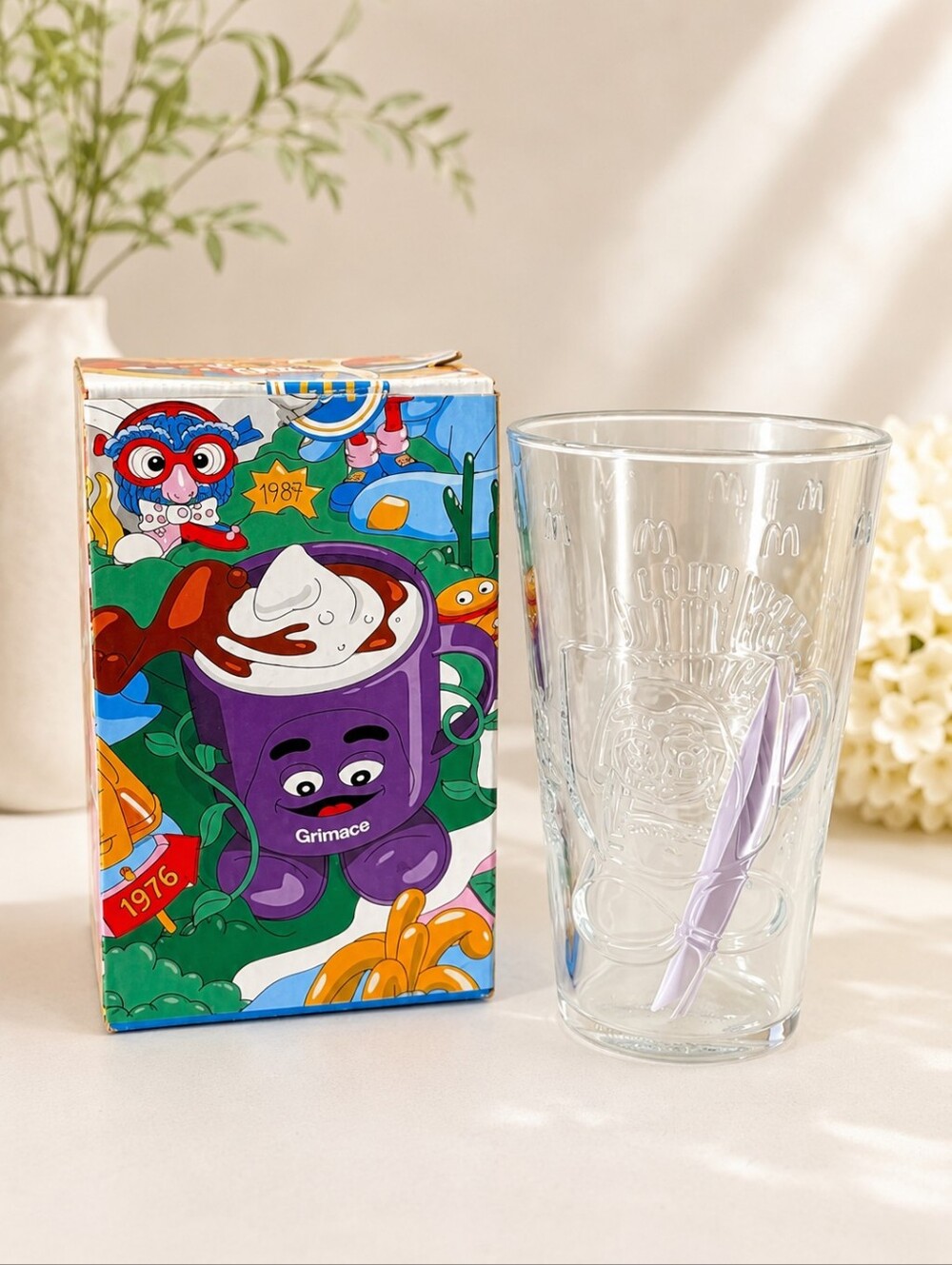 McDonald’s Canada Exclusive Grimace X Nanoblock Fries Glass Cup Collector 2024